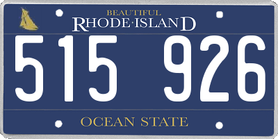 RI license plate 515926