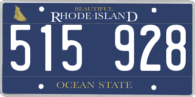 RI license plate 515928