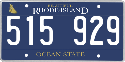 RI license plate 515929