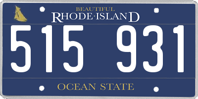 RI license plate 515931