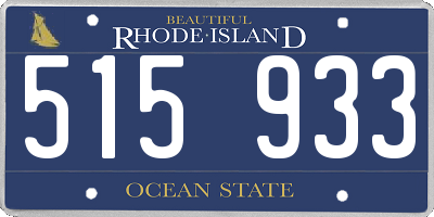 RI license plate 515933