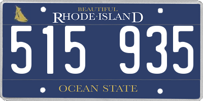 RI license plate 515935