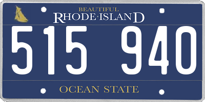 RI license plate 515940