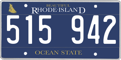 RI license plate 515942