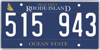 RI license plate 515943
