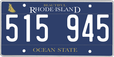 RI license plate 515945