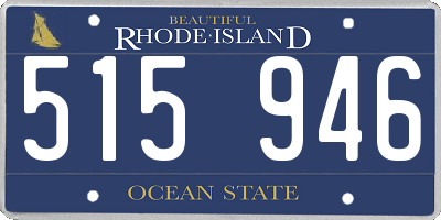 RI license plate 515946