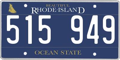 RI license plate 515949