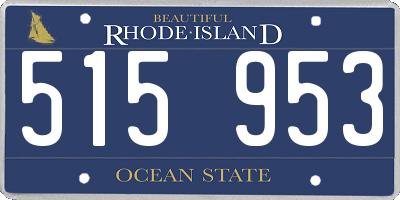 RI license plate 515953