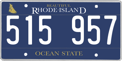 RI license plate 515957