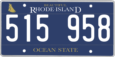 RI license plate 515958