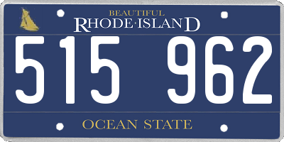 RI license plate 515962