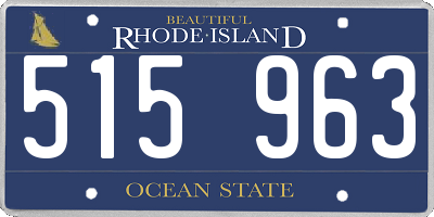 RI license plate 515963