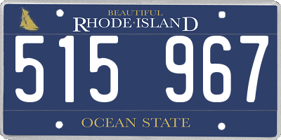 RI license plate 515967