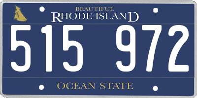 RI license plate 515972