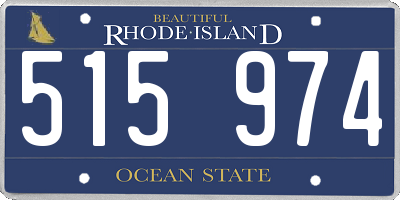 RI license plate 515974