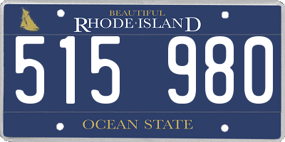 RI license plate 515980