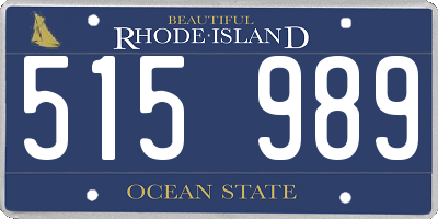 RI license plate 515989