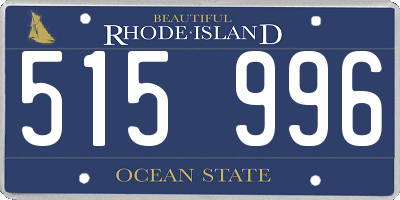 RI license plate 515996