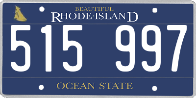 RI license plate 515997