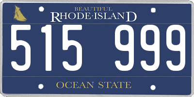 RI license plate 515999