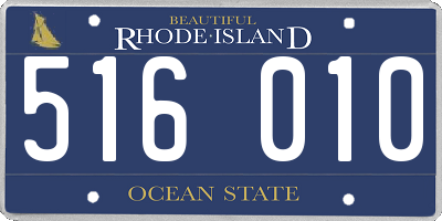 RI license plate 516010