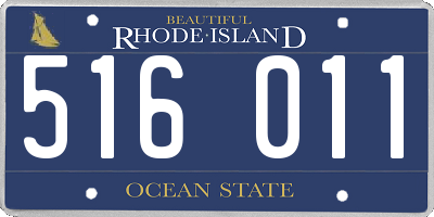 RI license plate 516011