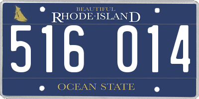 RI license plate 516014