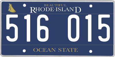 RI license plate 516015