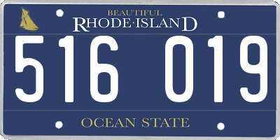 RI license plate 516019