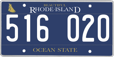 RI license plate 516020