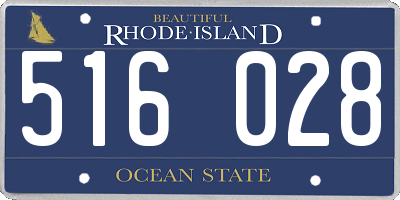 RI license plate 516028
