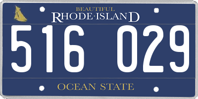 RI license plate 516029
