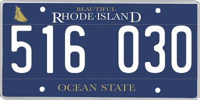 RI license plate 516030