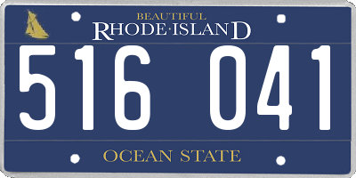 RI license plate 516041