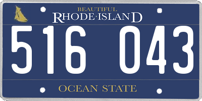 RI license plate 516043