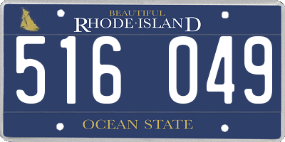 RI license plate 516049