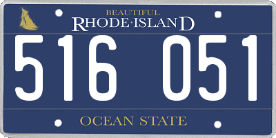 RI license plate 516051