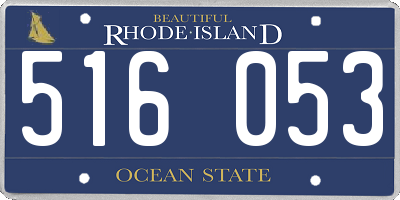 RI license plate 516053