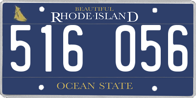 RI license plate 516056