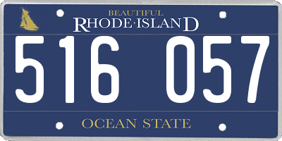 RI license plate 516057