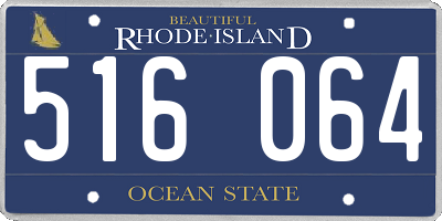 RI license plate 516064