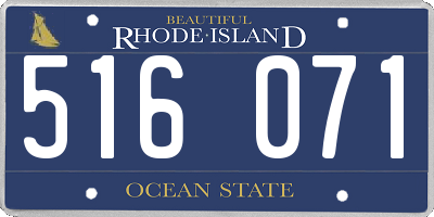 RI license plate 516071