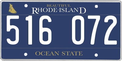 RI license plate 516072