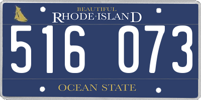 RI license plate 516073