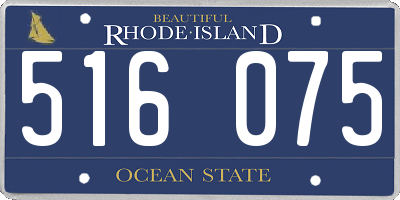 RI license plate 516075