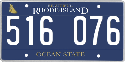 RI license plate 516076