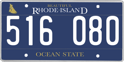 RI license plate 516080
