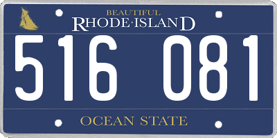 RI license plate 516081