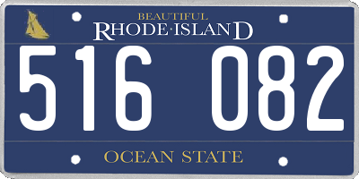 RI license plate 516082